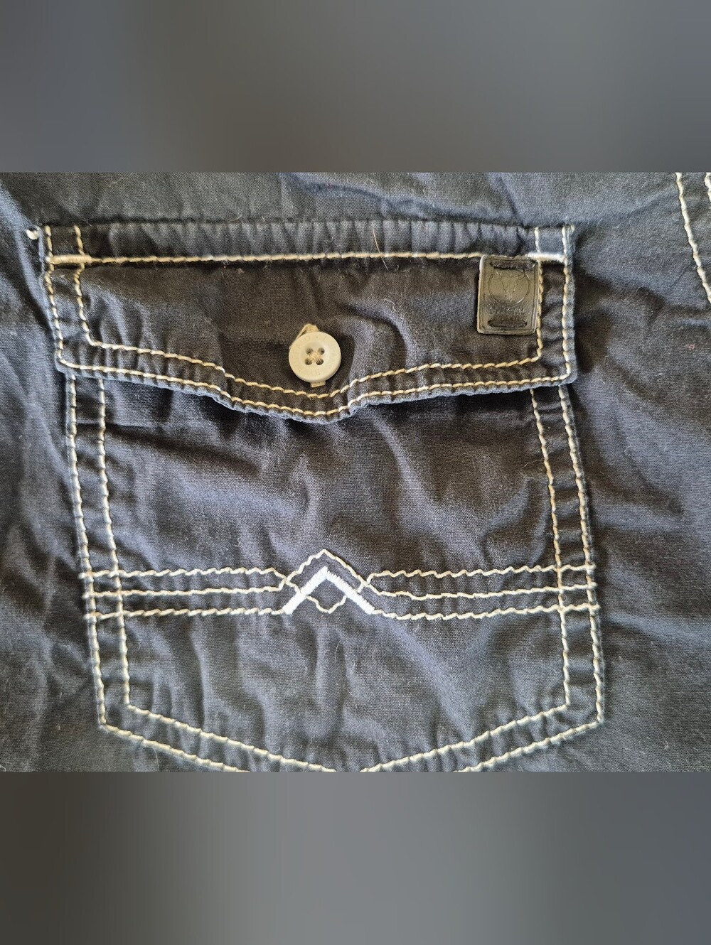 Mens Short Sleeved Button Shirt By i Jeans By Buffalo - Picture 4 of 6